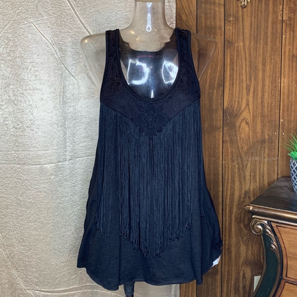 Material Girl Fringe Tank Top - Picture 2 of 7